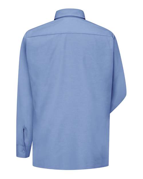 Custom EmbroideredRed Kap Men's Ripstop Long Sleeve Shirt 3619 Light Blue