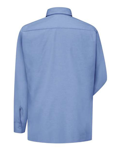 Custom EmbroideredRed Kap Men's Ripstop Long Sleeve Shirt 3619 Light Blue