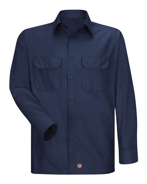 Red Kap Ripstop Long Sleeve Shirt SY50 Custom Embroidered Business Logo