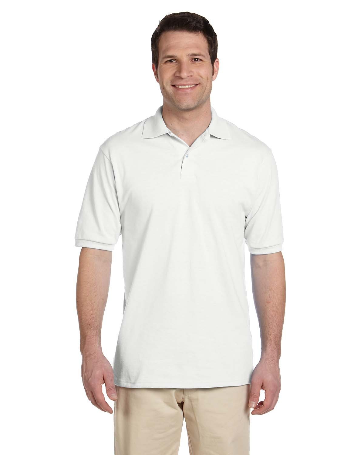 Jerzees Adult SpotShield™ Jersey Polo 437 WHITE