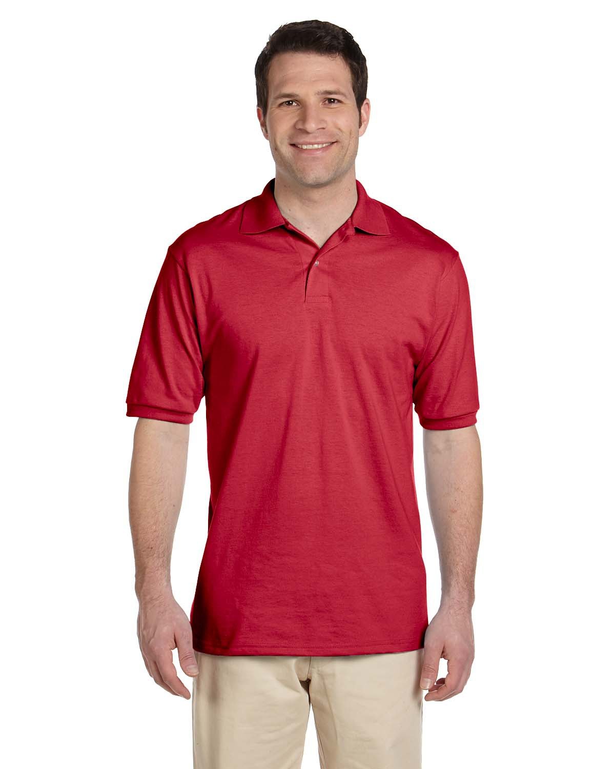 Jerzees Adult SpotShield™ Jersey Polo 437 TRUE RED