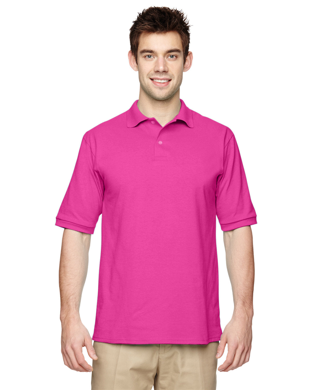 Jerzees Adult SpotShield™ Jersey Polo 437 CYBER PINK