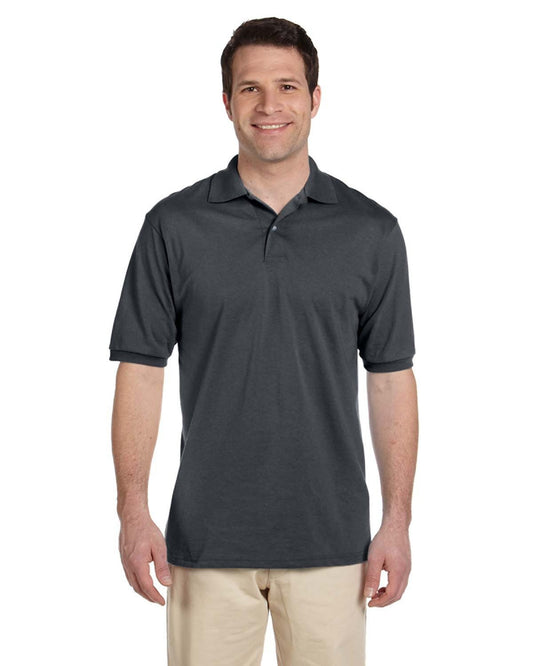 Jerzees Adult SpotShield™ Jersey Polo 437 CHARCOAL GREY