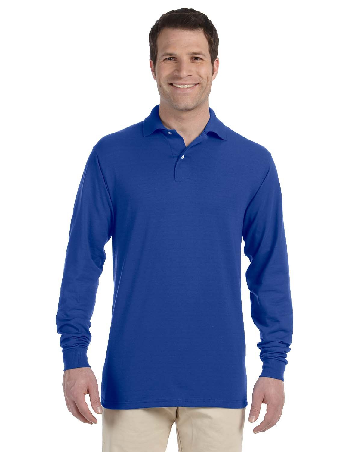 Jerzees Adult SpotShield™ Long-Sleeve Jersey Polo 437ML