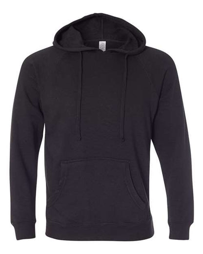Independent Trading Co. Special Blend Raglan Hooded Sweatshirt PRM33SBP Black