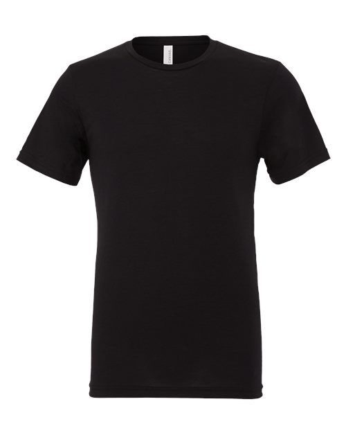 BELLA + CANVAS Triblend Tee 3413 Solid Black Triblend Custom Embroidered Business Logo