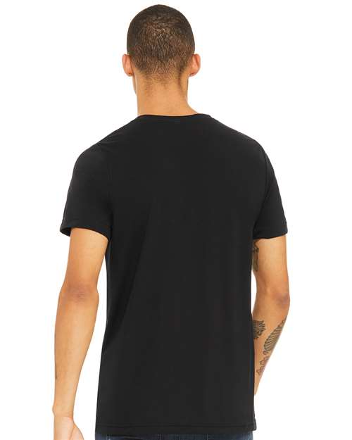 BELLA + CANVAS Triblend Tee 3413 Solid Black Triblend Custom Embroidered Business Logo