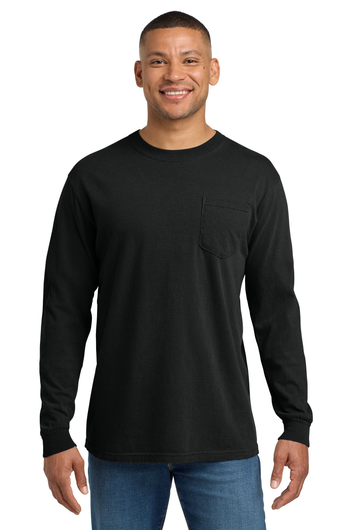 COMFORT COLORS  ®  Heavyweight Ring Spun Long Sleeve Pocket Tee. 4410