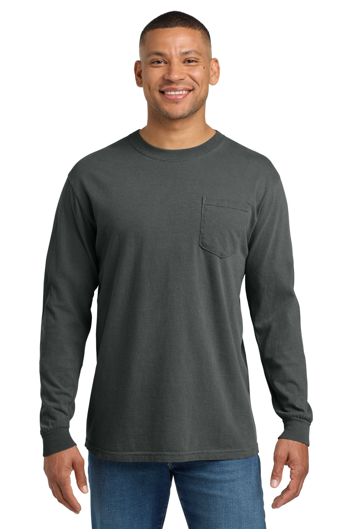 COMFORT COLORS  ®  Heavyweight Ring Spun Long Sleeve Pocket Tee. 4410