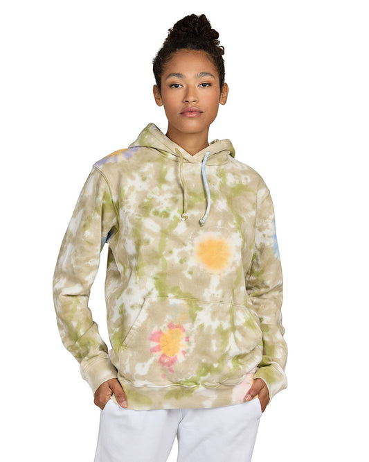 US Blanks Unisex USA Made Flower Tie-Dye Hooded Sweatshirt 4412FL