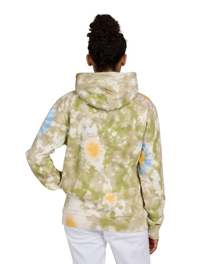 US Blanks Unisex USA Made Flower Tie-Dye Hooded Sweatshirt 4412FL