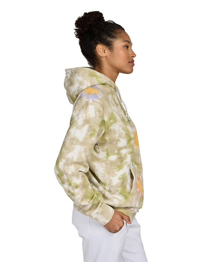 US Blanks Unisex USA Made Flower Tie-Dye Hooded Sweatshirt 4412FL