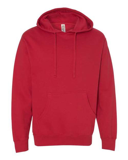 Independent Trading Co. Midweight Hooded Sweatshirt SS4500 Red Custom Embroidered Business Logo