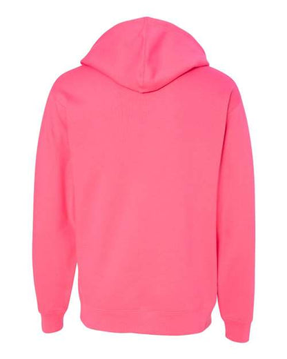 Independent Trading Co. Midweight Hooded Sweatshirt SS4500 Neon Pink Custom Embroidered Business Logo