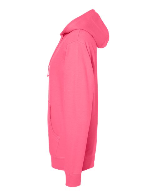 Independent Trading Co. Midweight Hooded Sweatshirt SS4500 Neon Pink Custom Embroidered Business Logo