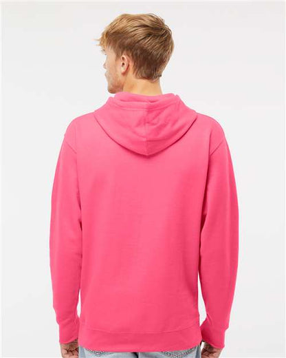 Independent Trading Co. Midweight Hooded Sweatshirt SS4500 Neon Pink Custom Embroidered Business Logo