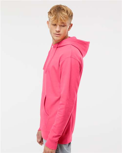 Independent Trading Co. Midweight Hooded Sweatshirt SS4500 Neon Pink Custom Embroidered Business Logo
