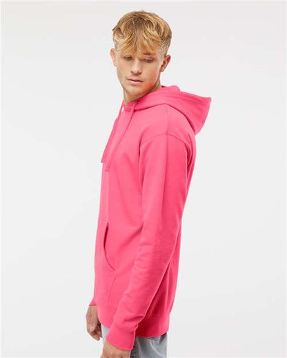 Independent Trading Co. Midweight Hooded Sweatshirt SS4500 Neon Pink Custom Embroidered Business Logo