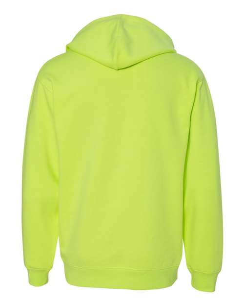 Independent Trading Co. Midweight Hooded Sweatshirt SS4500 Safety Yellow Custom Embroidered Business Logo