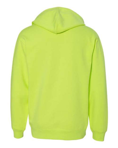 Independent Trading Co. Midweight Hooded Sweatshirt SS4500 Safety Yellow Custom Embroidered Business Logo