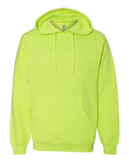 Independent Trading Co. Midweight Hooded Sweatshirt SS4500 Safety Yellow Custom Embroidered Business Logo