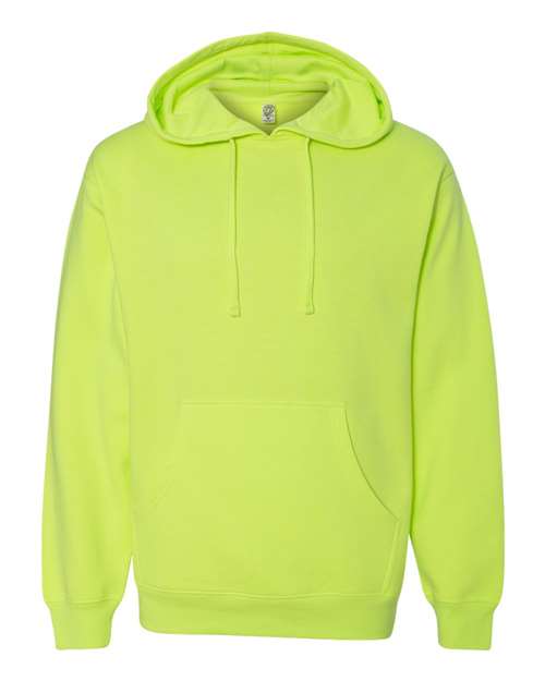 Independent Trading Co. Midweight Hooded Sweatshirt SS4500 Safety Yellow Custom Embroidered Business Logo