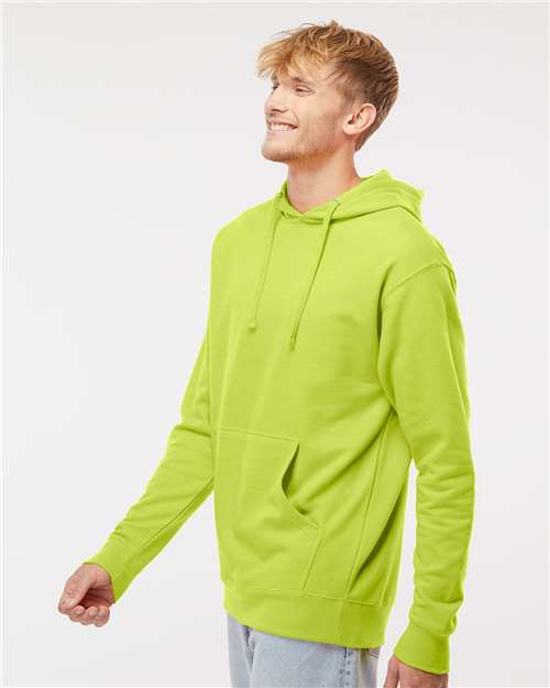 Independent Trading Co. Midweight Hooded Sweatshirt SS4500 Safety Yellow Custom Embroidered Business Logo