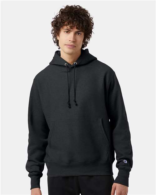 Custom Embroidered  Champion Reverse Weave® Hooded Sweatshirt S101 Charcoal Heather