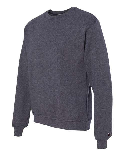 Champion Powerblend® Crewneck Sweatshirt S600 Navy Heather Custom Embroidered Business Logo