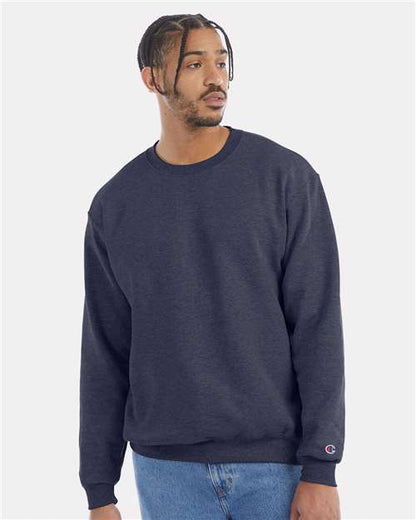 Custom Embroidered  Champion Powerblend® Crewneck Sweatshirt S600 Navy Heather