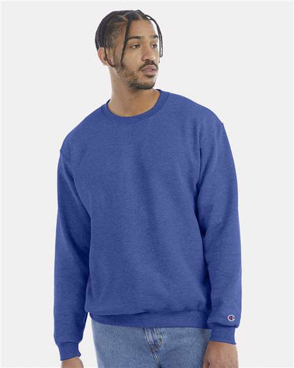 Champion Powerblend® Crewneck Sweatshirt S600 Royal Blue Custom Embroidered Business Logo