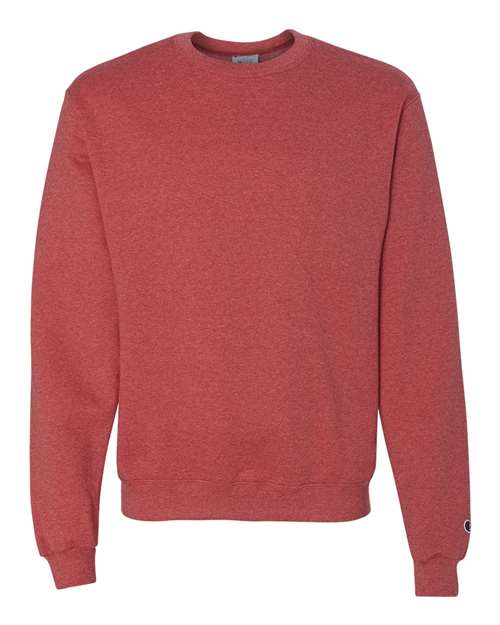 Champion Powerblend® Crewneck Sweatshirt S600 Scarlet Custom Embroidered Business Logo