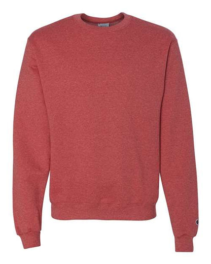 Champion Powerblend® Crewneck Sweatshirt S600 Scarlet Custom Embroidered Business Logo