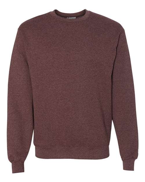 Champion Powerblend® Crewneck Sweatshirt S600 Maroon Heather Custom Embroidered Business Logo