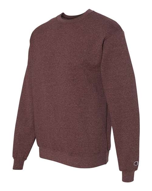 Champion Powerblend® Crewneck Sweatshirt S600 Maroon Heather Custom Embroidered Business Logo