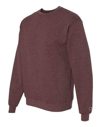 Champion Powerblend® Crewneck Sweatshirt S600 Maroon Heather Custom Embroidered Business Logo