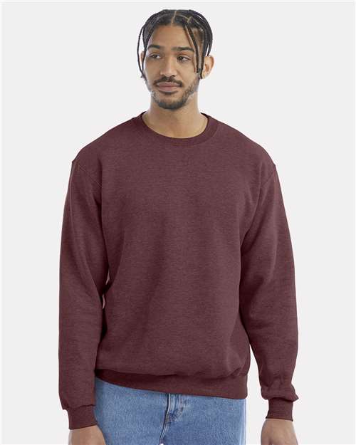 Custom Embroidered  Champion Powerblend® Crewneck Sweatshirt S600 Maroon Heather
