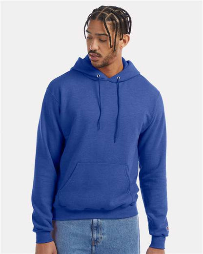 Champion Powerblend® Hooded Sweatshirt S700 Royal Blue Custom Embroidered Business Logo