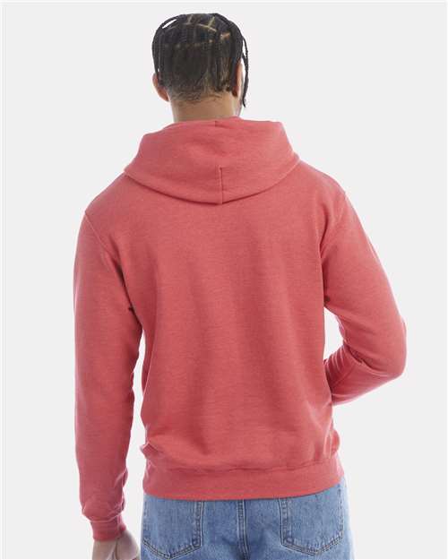 Champion Powerblend® Hooded Sweatshirt S700 Scarlet Heather Custom Embroidered Business Logo
