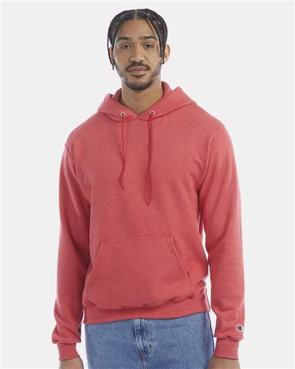 Custom Embroidered  Champion Powerblend® Hooded Sweatshirt S700 Scarlet Heather