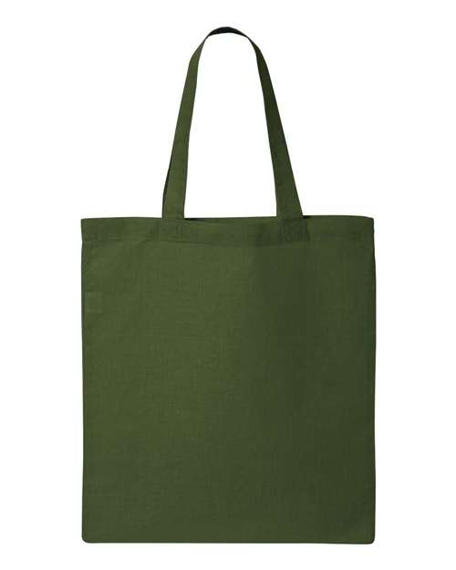 Q-Tees Economical Tote QTB Custom Embroidered Business Logo