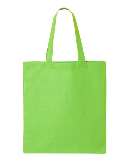 Q-Tees Economical Tote QTB Custom Embroidered Business Logo