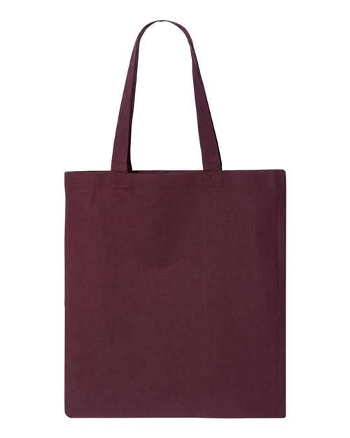 Q-Tees Economical Tote QTB Custom Embroidered Business Logo