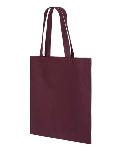 Q-Tees Economical Tote QTB Custom Embroidered Business Logo