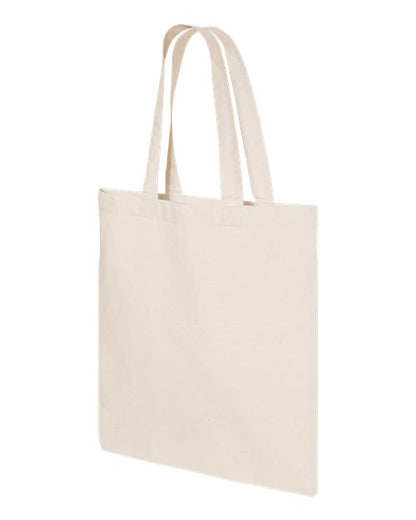 Q-Tees Economical Tote QTB Custom Embroidered Business Logo