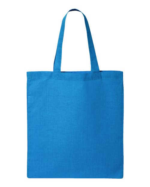 Q-Tees Economical Tote QTB Custom Embroidered Business Logo