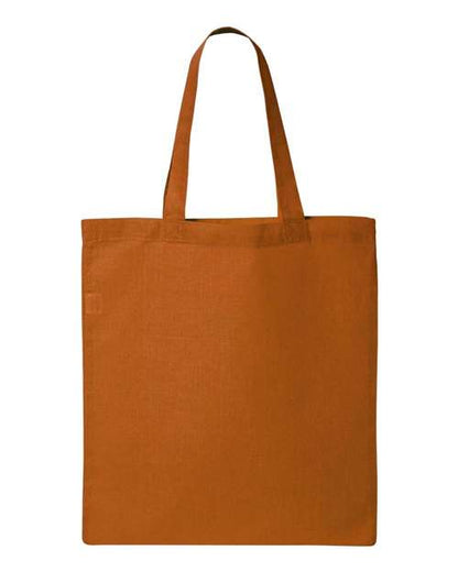 Q-Tees Economical Tote QTB Custom Embroidered Business Logo