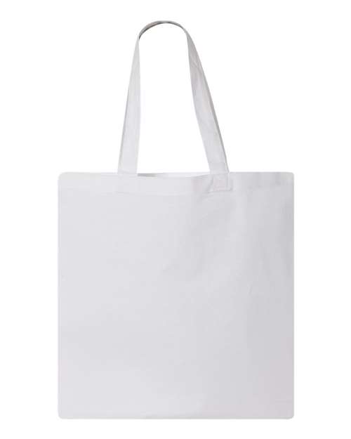 Q-Tees Economical Tote QTB Custom Embroidered Business Logo