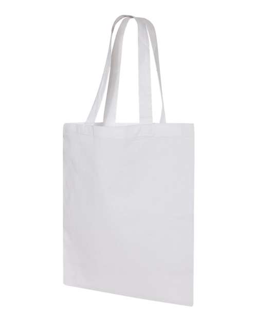 Q-Tees Economical Tote QTB Custom Embroidered Business Logo