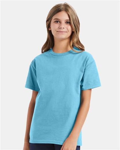 Custom Embroidered  Hanes Authentic Youth T-Shirt 5450 Blue Horizon
